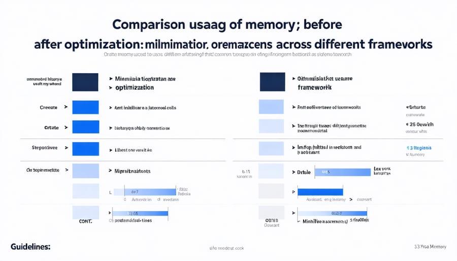 Bar chart comparing memory efficiency across PyTorch, TensorFlow, and other frameworks