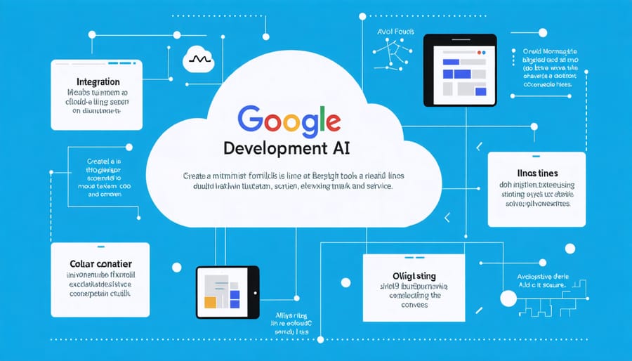 Visual diagram of Google Cloud AI tools ecosystem and their interconnections