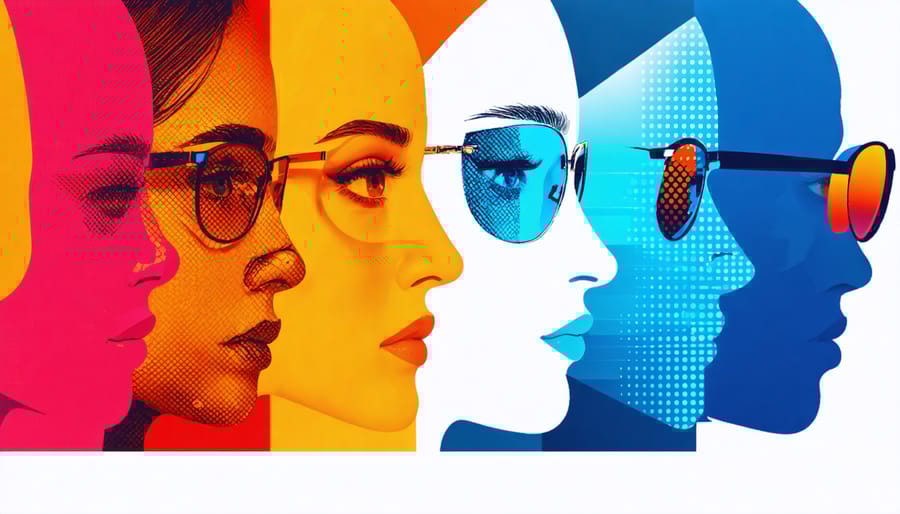 Data visualization of AI bias patterns showing disparate outcomes across different social groups