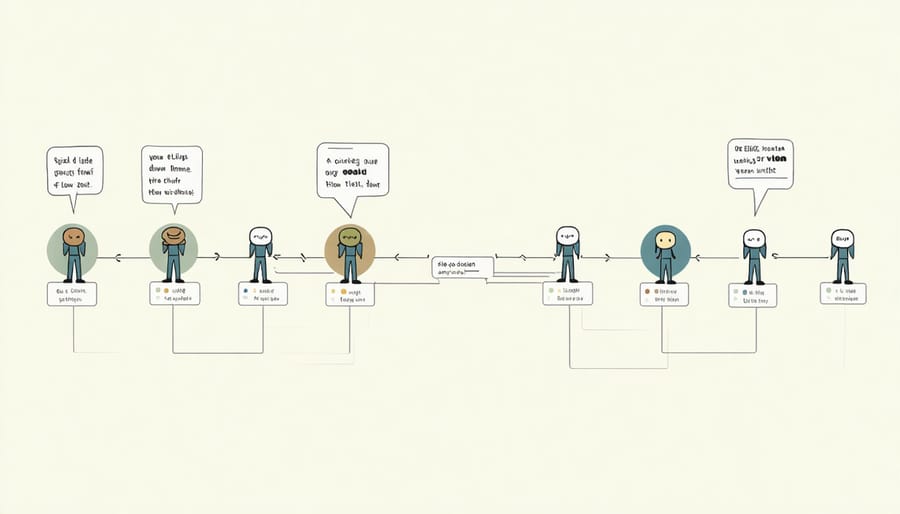 Diagram showing ELIZA chatbot's conversation logic and pattern matching system from 1966