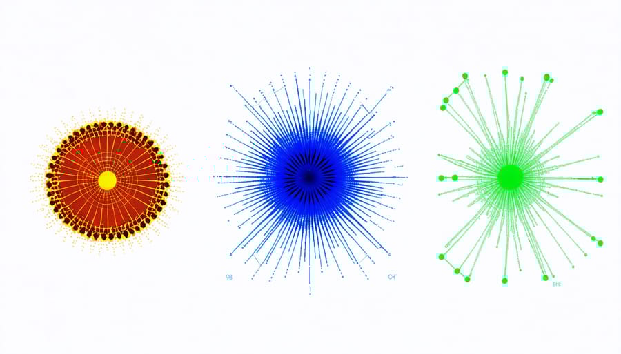 Visual progression of neural network architectures from perceptrons to early multilayer networks