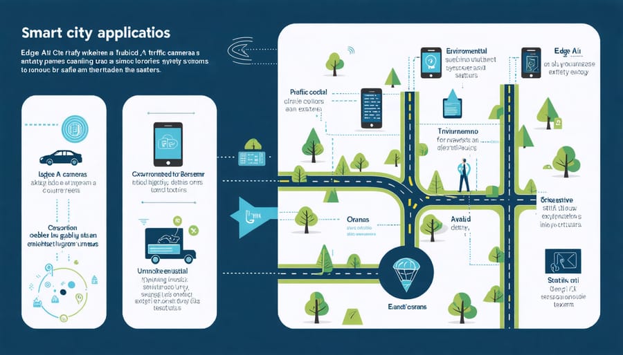 Smart city infrastructure components utilizing edge AI technology