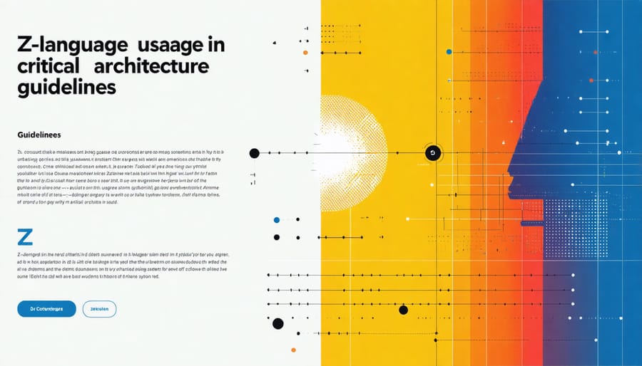 Diagram illustrating how Z-languages are implemented in aerospace and medical system architectures