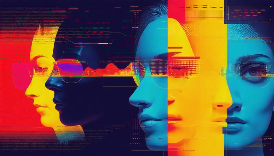 Abstract representation of algorithmic bias showing skewed patterns and uneven representation