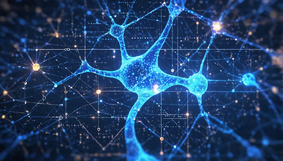 Abstract representation of AI processing mathematical computations in MATLAB