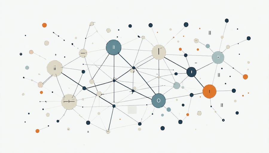 Artistic visualization of a neural network with glowing nodes and connections
