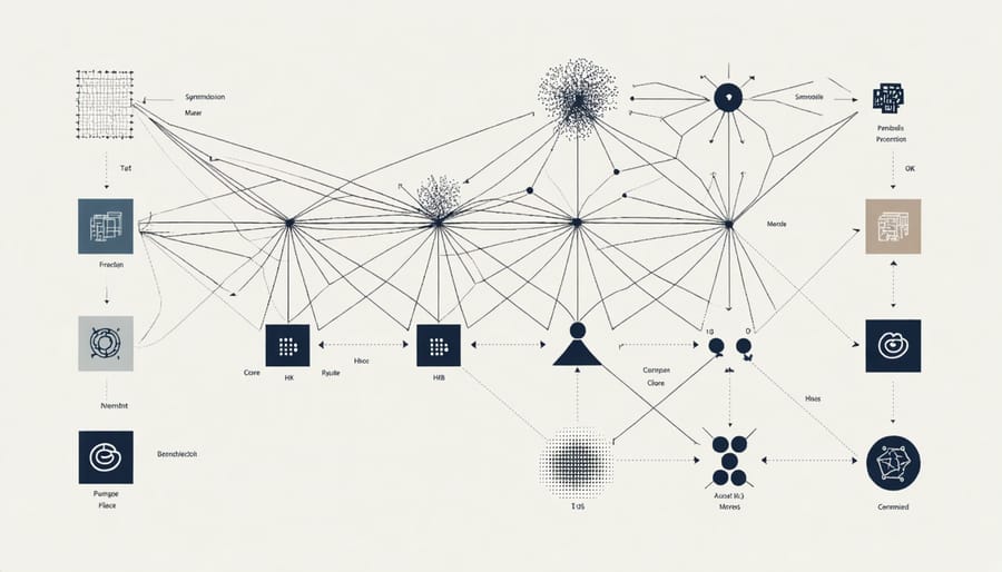 Architecture diagram of hybrid AI system combining symbolic rules and neural networks