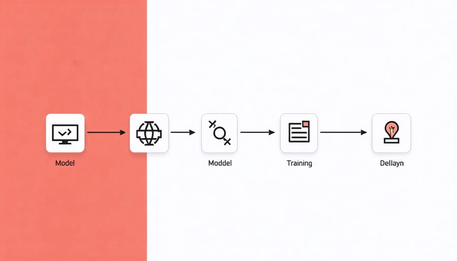 AWS SageMaker machine learning workflow diagram with interconnected components