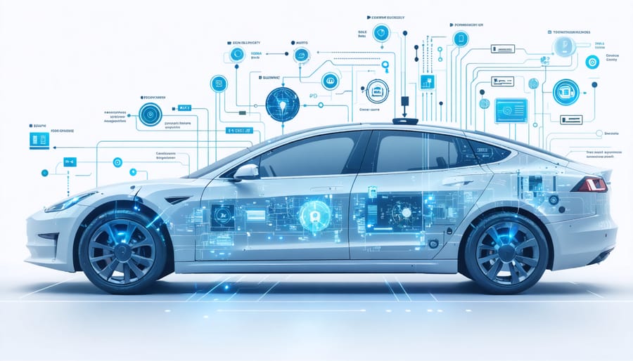 Diagram illustrating sensor data processing and decision-making flow in autonomous vehicles