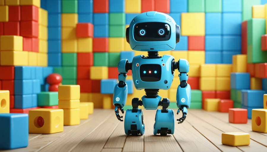 Black and white photograph of Shakey, the first mobile robot with AI capabilities