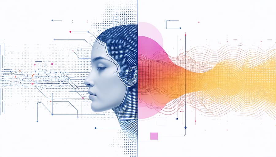 Side-by-side comparison of symbolic AI rules and neural network architecture