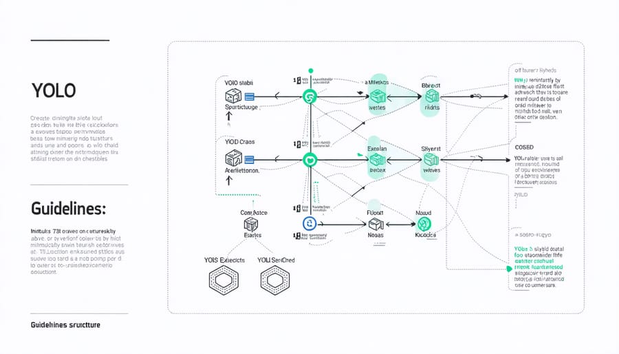 Flowchart showing YOLO's neural network layers, including convolutional layers and detection grid