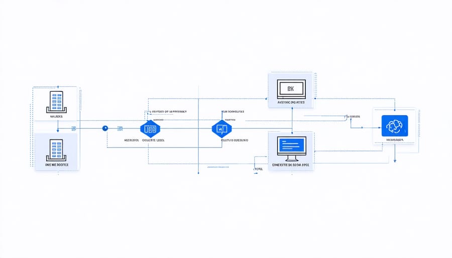 Flowchart visualization of AI data processing pipeline stages