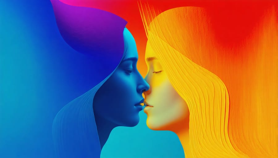 Abstract visualization of data streams flowing into a personalized user avatar