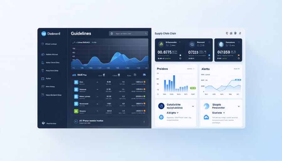 AI-powered supply chain management dashboard with real-time analytics and alerts