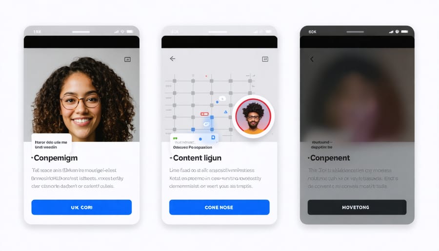 Comparison of personalized user interfaces showing dynamic content adaptation