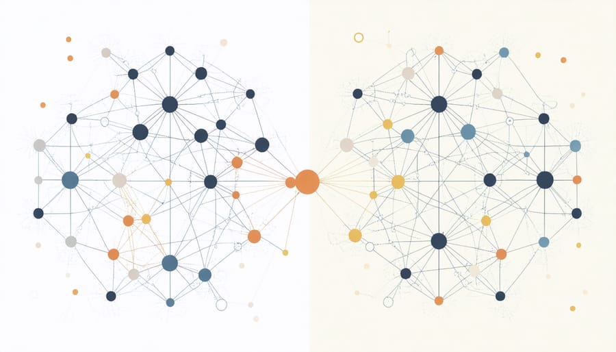 Visual transformation of organizational hierarchy into neural network structure