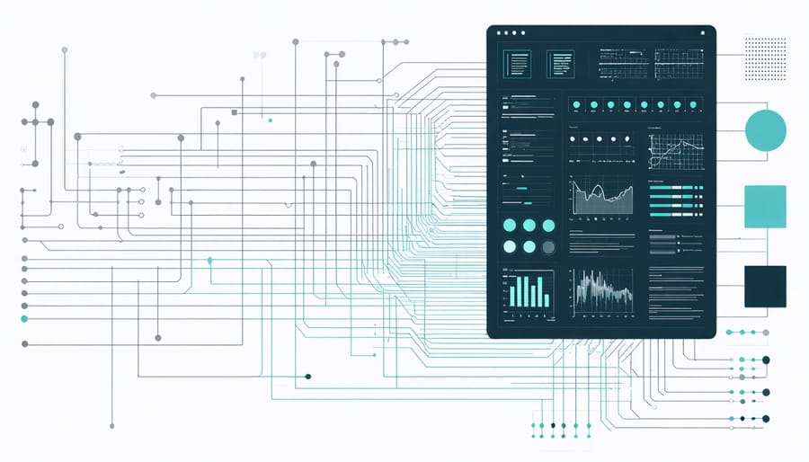 Diagram showing how machine learning models process user interface interactions