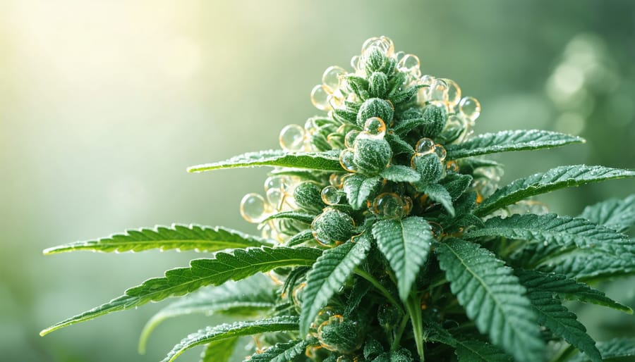 Scientists collaborating on molecular analysis using computer displays in laboratory