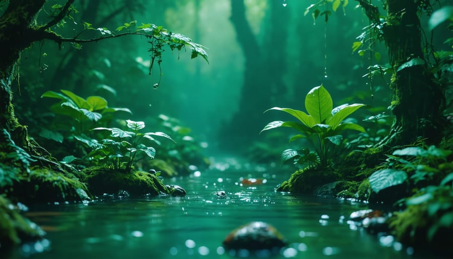 Multiple computer monitors displaying Google AI Experiments interactive interfaces