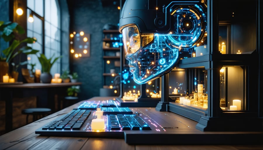 Business team collaborating on machine learning customer experience strategy