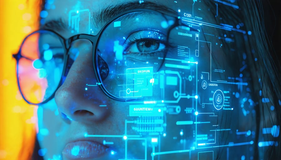 Designer's workspace showing wireframe sketches and smartphone with interface design