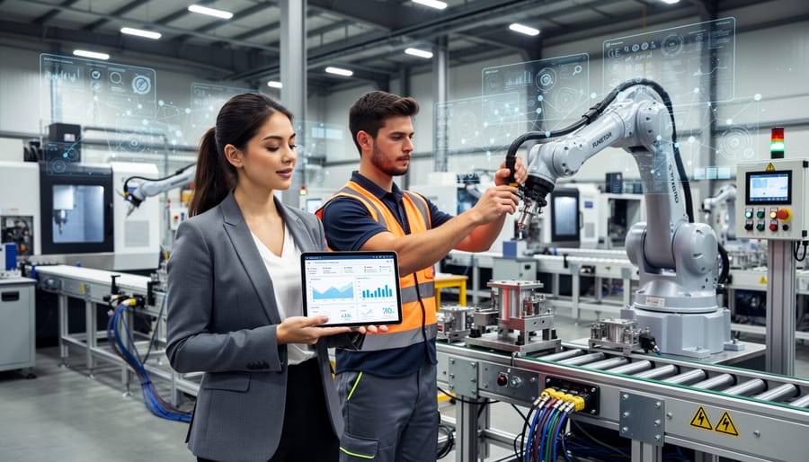 Laptop with engineering tools and resources for learning Industry 4.0 skills