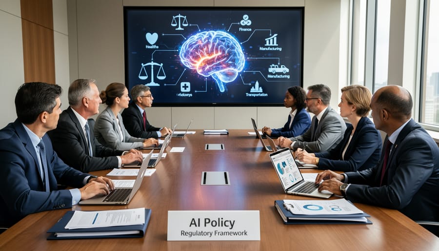 Judicial gavel and digital tablet representing AI regulation and legal frameworks