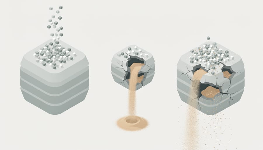 Hands releasing sand through fingers symbolizing the difficulty of data unlearning