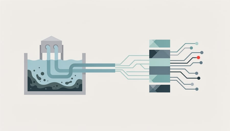 Two glasses side by side showing clear water versus contaminated water with particles
