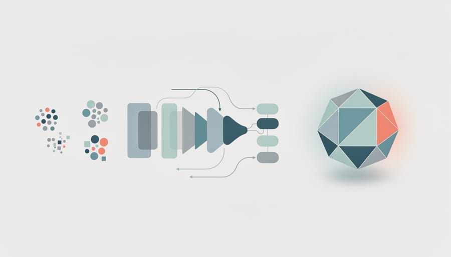 Multiple streams of water merging together into a single flowing river