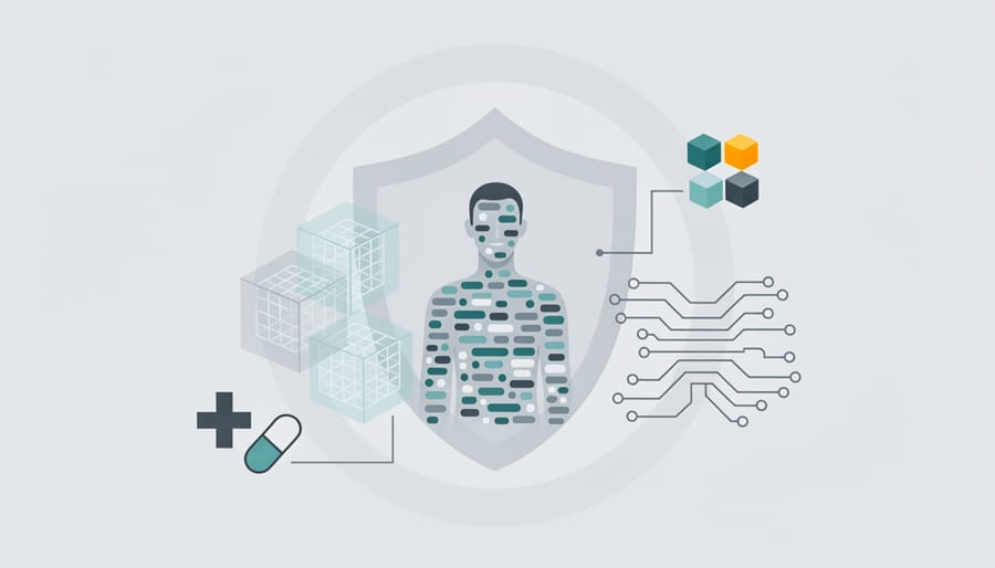 Medical researcher working with advanced imaging technology in modern laboratory