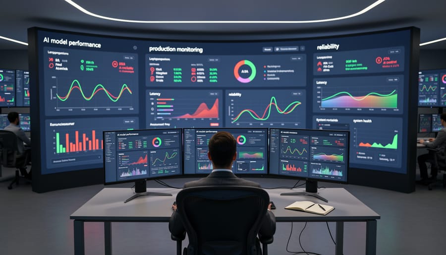 Modern data center server room with illuminated equipment racks