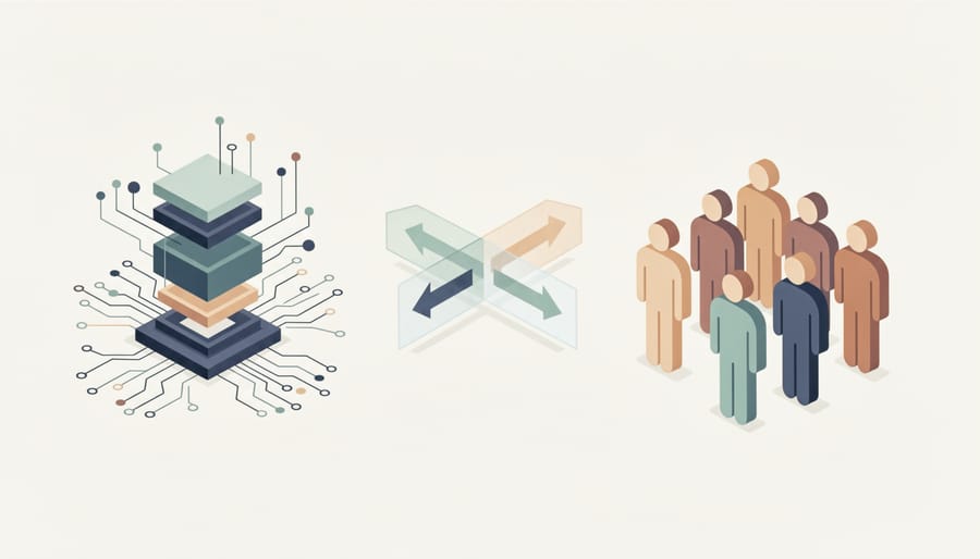 Human and robotic hands interacting with shared illuminated data visualization