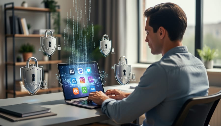 Security lock with fingerprint sensor representing privacy and data protection concerns