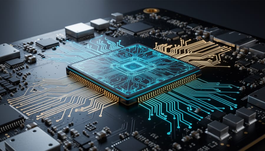 Silicon wafer showing advanced chip architecture for future AI hardware